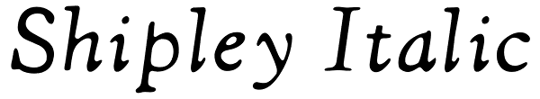 Shipley Italic Font