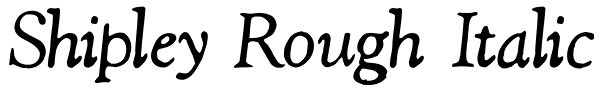 Shipley Rough Italic Font