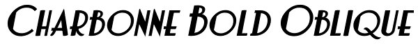 Charbonne Bold Oblique Font