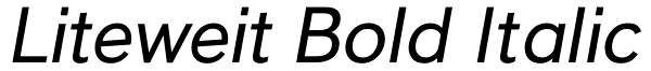Liteweit Bold Italic Font