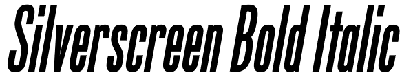 Silverscreen Bold Italic Font