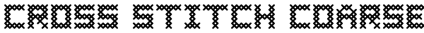 Cross Stitch Coarse Font