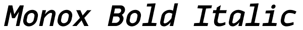 Monox Bold Italic Font