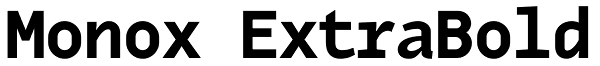 Monox ExtraBold Font