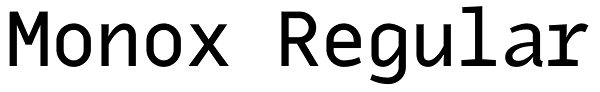 Monox Regular Font