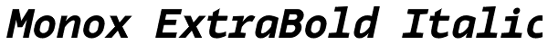 Monox ExtraBold Italic Font