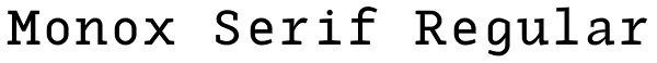 Monox Serif Regular Font