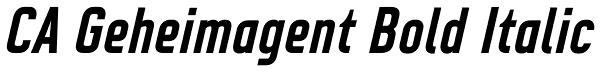 CA Geheimagent Bold Italic Font