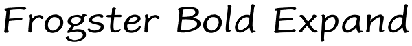 Frogster Bold Expand Font