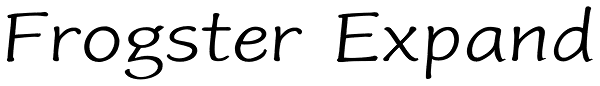 Frogster Expand Font