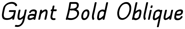Gyant Bold Oblique Font