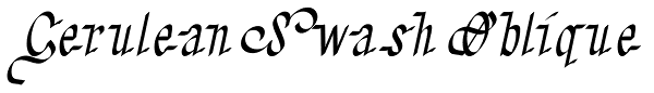 Cerulean Swash Oblique Font