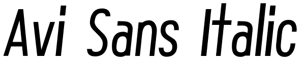 Avi Sans Italic Font