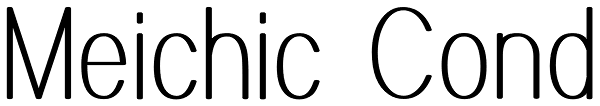 Meichic Cond Font