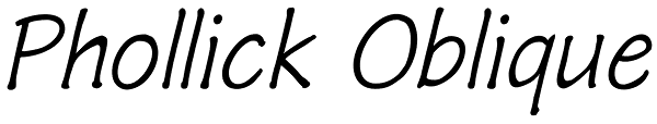 Phollick Oblique Font