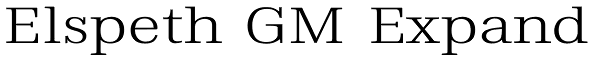 Elspeth GM Expand Font