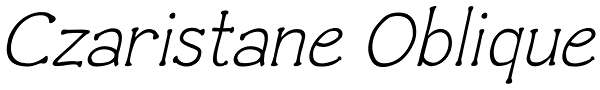 Czaristane Oblique Font