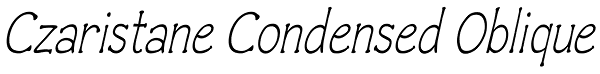 Czaristane Condensed Oblique Font