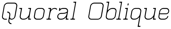 Quoral Oblique Font