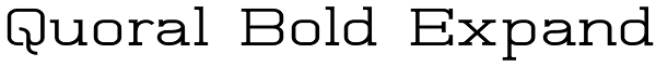 Quoral Bold Expand Font