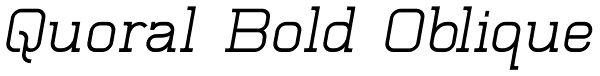 Quoral Bold Oblique Font