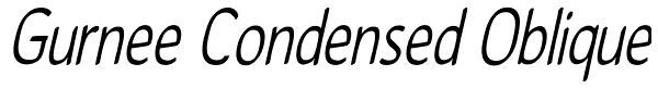 Gurnee Condensed Oblique Font