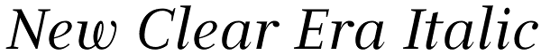 New Clear Era Italic Font