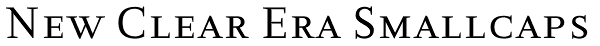 New Clear Era Smallcaps Font