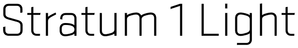 Stratum 1 Light Font