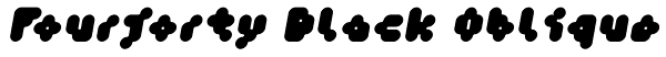 Fourforty Black Oblique Font