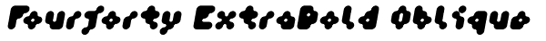 Fourforty ExtraBold Oblique Font
