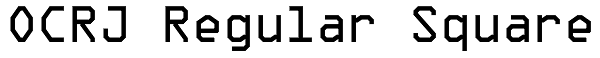 OCRJ Regular Square Font