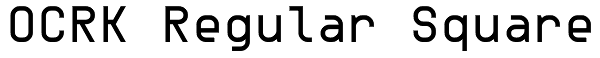 OCRK Regular Square Font