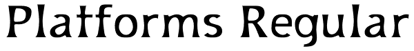 Platforms Regular Font