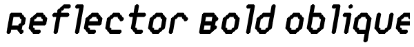 Reflector Bold Oblique Font