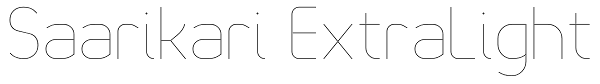 Saarikari ExtraLight Font