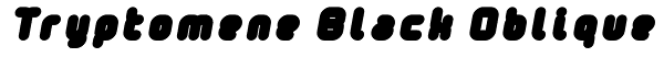 Tryptomene Black Oblique Font