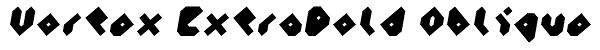 Vortex ExtraBold Oblique Font