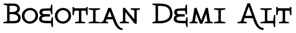 Boeotian Demi Alt Font