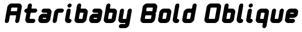 Ataribaby Bold Oblique Font