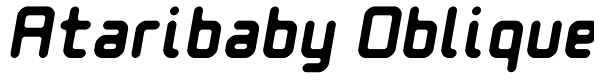 Ataribaby Oblique Font