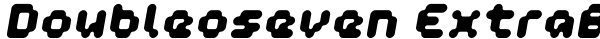 Doubleoseven ExtraBold Oblique Font