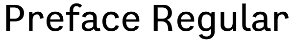 Preface Regular Font