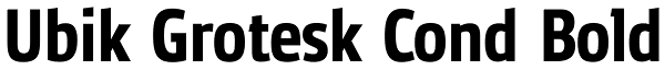 Ubik Grotesk Cond Bold Font