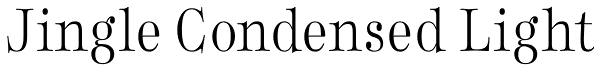 Jingle Condensed Light Font