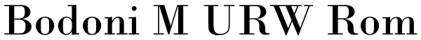 Bodoni M URW Rom Font