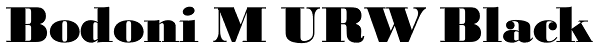 Bodoni M URW Black Font