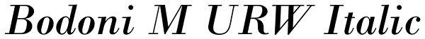 Bodoni M URW Italic Font