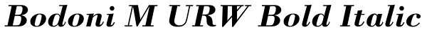 Bodoni M URW Bold Italic Font