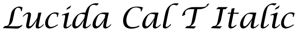 Lucida Cal T Italic Font